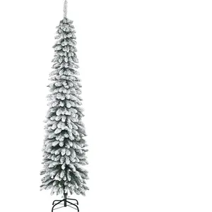HOMCOM Künstlicher Weihnachtsbaum 210 cm mit 490 Spitzen und Kunstschn...
