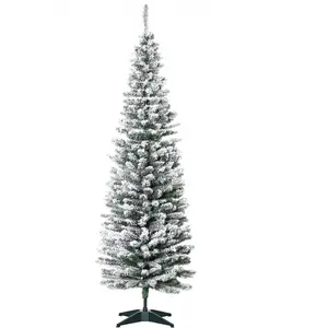 HOMCOM Künstlicher Weihnachtsbaum, 180 cm mit Kunstschnee, mit 390 Ast...