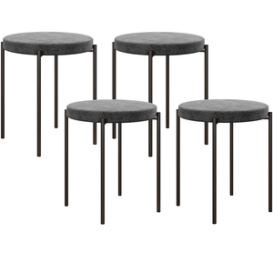 HOMCOM 4er-Set Esszimmerhocker, stapelbar Esszimmerstühle, Küchenstuhl... günstig