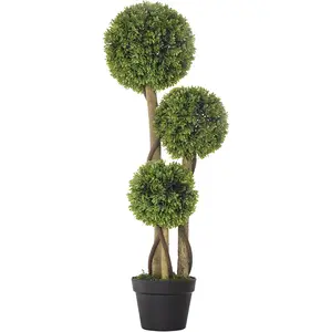 HOMCOM Künstliche Pflanze, 90 cm  Kunstpflanze, Buchsbaum im Blumentop... günstig