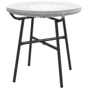 Outsunny Rattan Beistelltisch  Bistrotisch, Kaffeetisch mit Glastischp... günstig