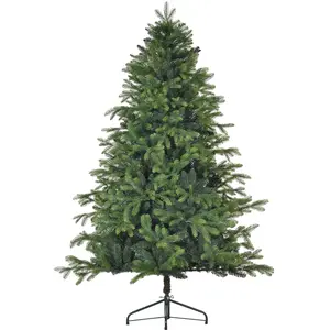 HOMCOM Künstlicher Weihnachtsbaum 180 cm mit 1700 Spitzen, klappbar & ...