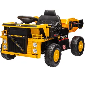 AIYAPLAY Elektrischer Traktor mit Schaufel, 12 V Kinder Aufsitztraktor...