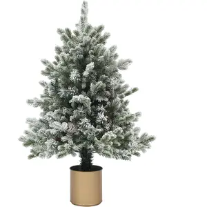 HOMCOM Künstlicher Weihnachtsbaum, 100 cm Christbaum mit 130 Spitzen, ...
