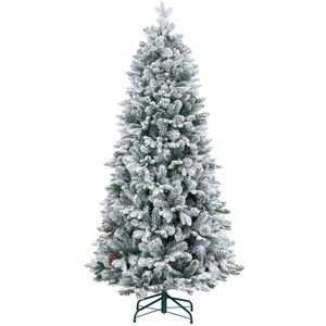 HOMCOM Künstlicher Weihnachtsbaum 180 cm mit 1489 Spitzen und Kunstsch...