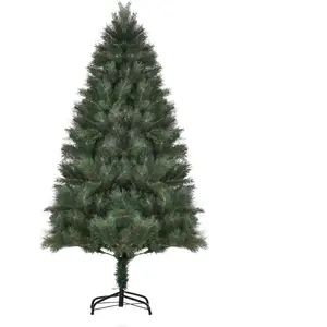 HOMCOM Künstlicher Weihnachtsbaum, 180 cm Christbaum mit 375 Spitzen, ...