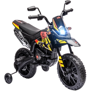 AIYAPLAY Kinder Elektro-Motorrad, 12V Kindermotorrad mit Musik, 6 km/h...
