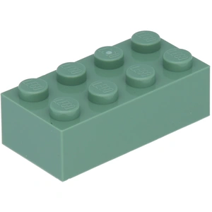 1x LEGO Baustein 2x4, Sandgrün