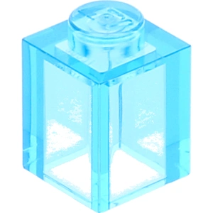 250 Stück LEGO, Teile Nr. 3005 in Trans Hellblau (Trans Light Blue)