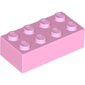 1x LEGO Baustein 2x4, Hellrosa