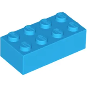 1 Stück LEGO, Teil Nr. 3001 in Dunkles Azurblau (Dark Azure)