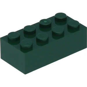 1 Stück LEGO, Teile Nr. 3001 in Dunkelgrün (Dark Green)