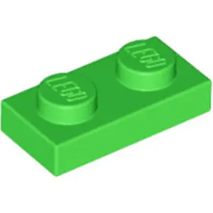 1 Stück LEGO, Teil Nr. 3023 in Hellgrün (Bright Green)