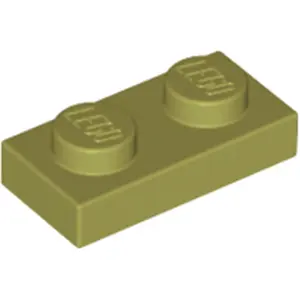 25 Stück LEGO, Teil Nr. 3023 in Olivgrün (Olive Green)
