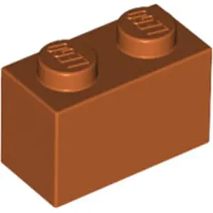 1 Stück LEGO, Teil Nr. 3004 in Dunkelorange (Dark Orange)