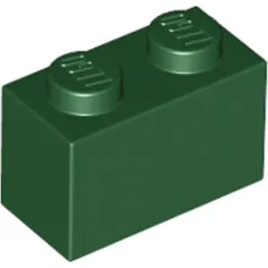 1 Stück LEGO, Teil Nr. 3004 in Dunkelgrün (Dark Green)