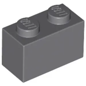 1 Stück LEGO, Teil Nr. 3004 in Dunkelgrau (Dark Bluish Gray)