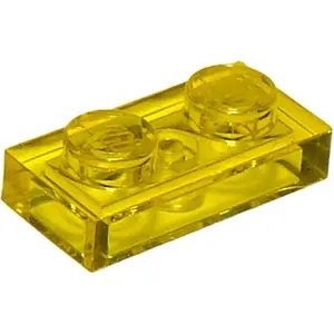 25 Stück LEGO, Teil Nr. 3023 in Trans Gelb (Trans Yellow)