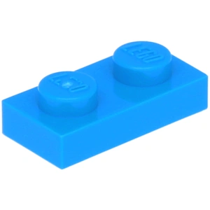 1 Stück LEGO, Teil Nr. 3023 in Dunkles Azurblau (Dark Azure)