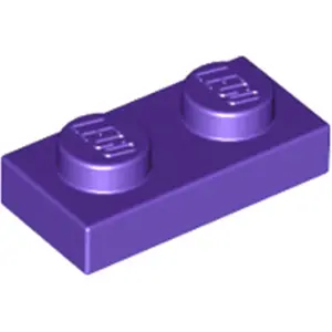 1 Stück LEGO, Teil Nr. 3023 in Dunkellila (Dark Purple)