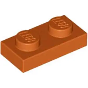 1 Stück LEGO, Teil Nr. 3023 in Dunkelorange (Dark Orange)