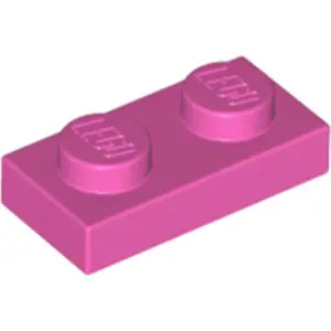 25 Stück LEGO, Teil Nr. 3023 in Dunkelrosa (Dark Pink)