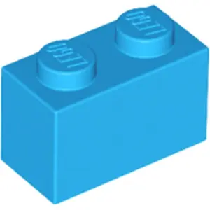 1 Stück LEGO, Teil Nr. 3004 in Dunkles Azurblau (Dark Azure)