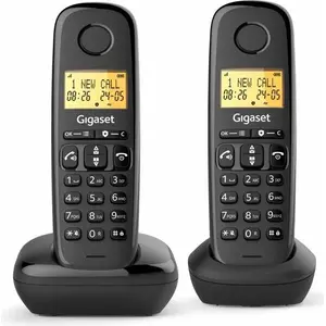 Schwarzes dual-dect-schnurlostelefon Gigaset BASIC100DUONOIR günstig