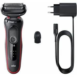 Braun Series 5 50-R1000s, Folienschaber, Schwarz, Rot, AutoSense, Tasten, LED, Akku günstig