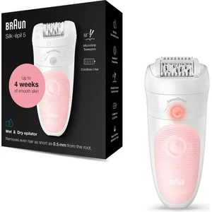 Braun 5516 Silk Epil 5 Wet and Dry Epilator White/Pink