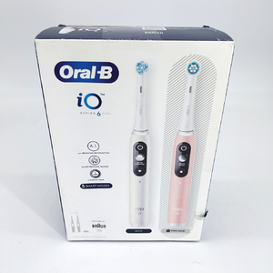 Oral-B iO Elektrische Zahnbürsten, Weiß und Rosa, 6 Stück Doppelpack