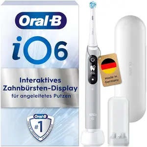 Braun Oral-B iO 6N Elektrische Zahnbürste Grau + Bürstenkopf + TC