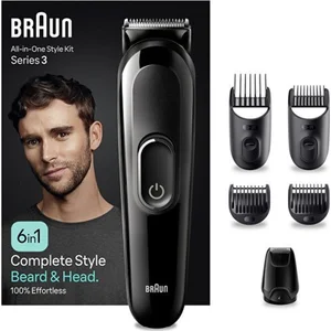 Braun MGK3410, Schwarz, 1 mm, 2,1 cm, Universal, Akku, 50 min