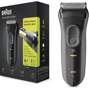 Braun Series 3 3000S Herrenrasierer, Netz-/Akkubetrieb, abwaschbar