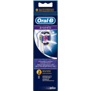 Oral-B 3D White, 2 Stück(e), Weiß, alle Oral-B elektrische tandenborstels, behalve Oral-B Pulsonic, 11 g, 18 mm, 60 mm