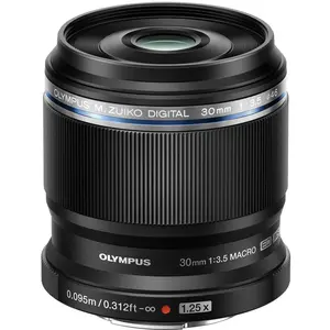 Olympus ED 30mm f/3.5 Macro (Micro Four Thirds, Micro Four Thirds), Objektiv, Schwarz