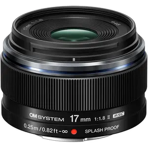 OM System M.Zuiko Digital ED 17mm F/1.8 II MFT (Micro Four Thirds, Micro Four Thirds), Objektiv, Schwarz