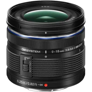 Olympus OM Digital m.Zuiko ED 9-18mm F4.0-5.6 II (Four Thirds, Micro Four Thirds), Objektiv, Schwarz