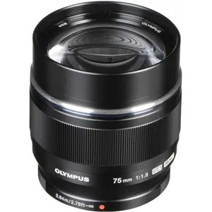 Olympus OM System M.Zuiko ED 75mm 1:1.8 (Micro Four Thirds), Objektiv, Schwarz