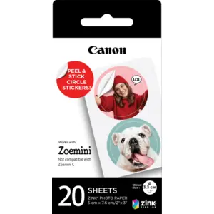Canon Zink Fotopapier Rund (20 Bögen) günstig