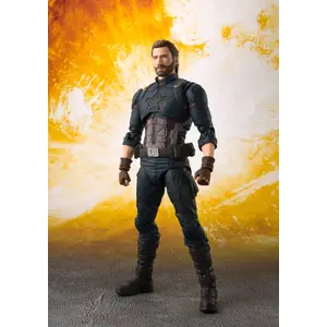 Marvel Bandai Tamashii Nations Avengers Infinity War S.H. Figuarts Actionfigur Captain America & Tamashii Effect Explosion 16 cm BTN27626-5 günstig
