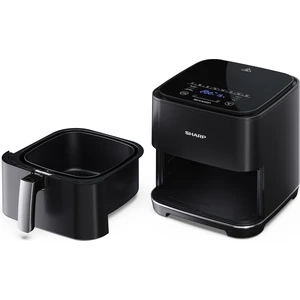 SHARP AF-GS552AE-B Heißluft-Fritteuse - 5.5L -1650 w, schwarz/silber