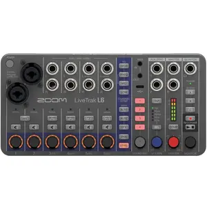 Zoom LiveTrak L-6, Mischpult, Grau, Schwarz