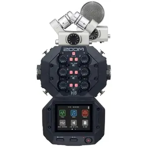 Zoom H8 + MS Pack Ltd. Edition (Handheld, Mehrspurrecorder), Audiorecorder, Silber, Schwarz
