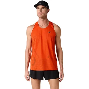 Ärmelloses Asics Metarun Singlet in Orange, Größe M günstig