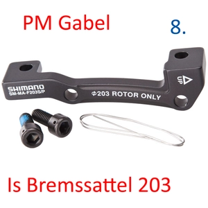 Shimano Bremsscheiben Adapter 203 S/P PM-IS VR203 Nr. 8 günstig