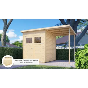 ALPHOLZ KONIFERA Gartenhaus Amrum 2, BxT: 340x199 cm, (Set), Inklusive Fussboden günstig