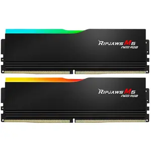 G.Skill D564GB 6000-36 Ripjaws M5 Neo bk K2 GSK (F5-6000J3636F32GX2-RM5NRK) (2 x 32GB, 6000 MHz, DDR5-RAM, DIMM), RAM, Mehrfarbig, Schwarz