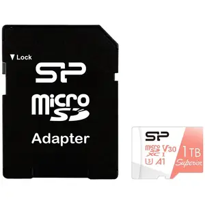 Silicon Power Power MicroSDXC Card Superior Pro Class 10 UHS-1 U3 V30 1TB Colorf (1000 GB, microSDXC, U3, UHS-I), Speicherkarte, Mehrfarbig