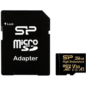 Silicon Power 256Go MicroSD Card Golden (256 GB, microSD, microSDHC, microSDXC, U3, UHS-I), Speicherkarte, Schwarz